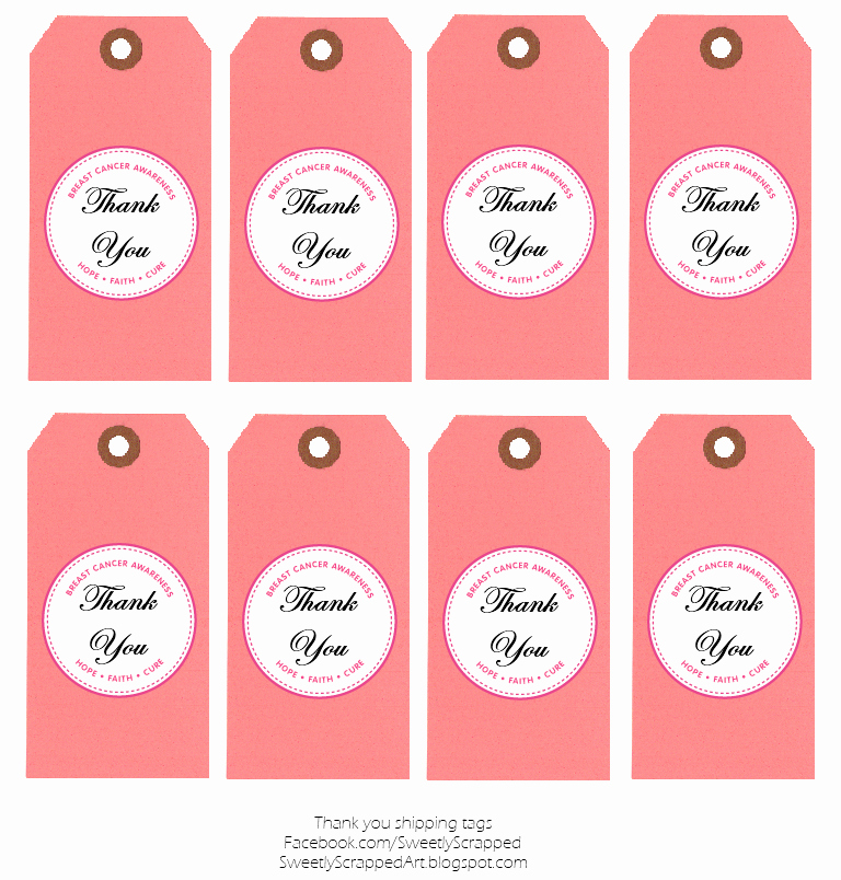 Free Printables Thank You Tags Beautiful Sweetly Scrapped Breast Cancer Awareness Free Printables