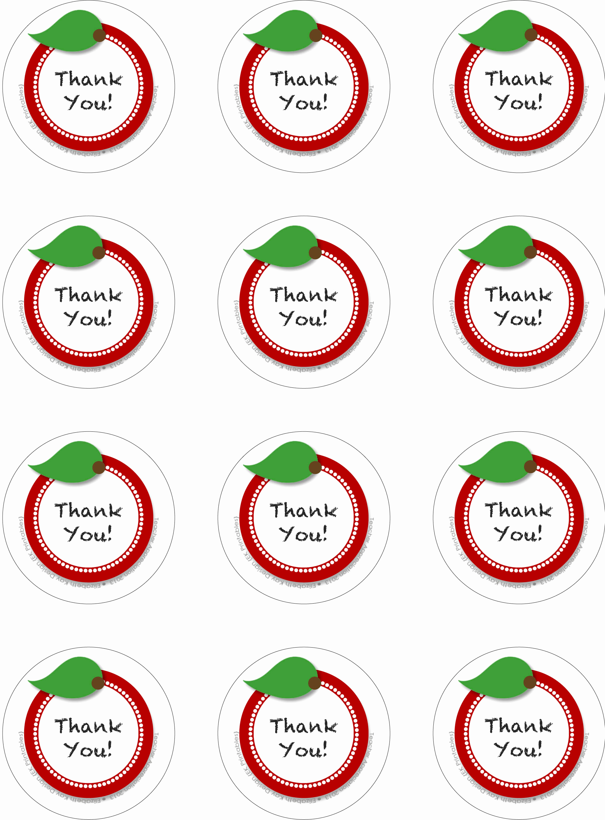 Free Printables Thank You Tags Unique Thank You Free Printable Tags for Teacher Appreciation