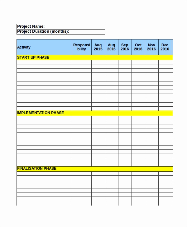 Free Project Plan Template Fresh Excel Project Template 11 Free Excel Documents Download