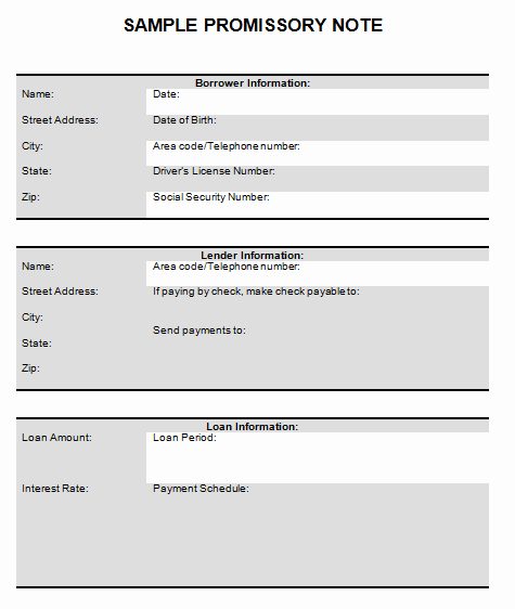 Free Promissory Note Template Word Lovely Free Promissory Note Template