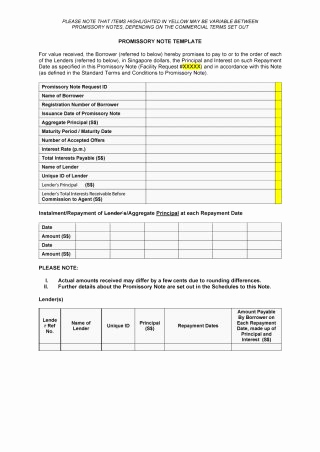 Free Promissory Note Template Word Unique 45 Free Promissory Note Templates &amp; forms [word &amp; Pdf