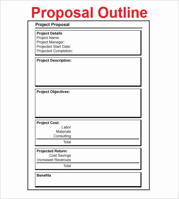Free Proposal Template Word Best Of Proposal Outline Template – 9 Free Free Word Pdf format