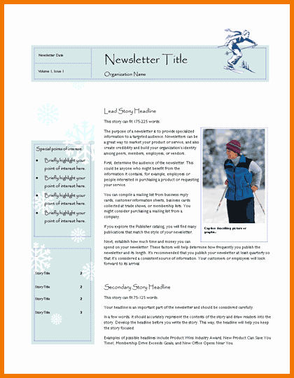 Free Publisher Newsletter Templates Luxury New Microsoft Publisher Newsletter Templates Free