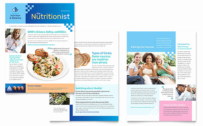 Free Publisher Newsletter Templates New Dietitian Newsletter Template Word &amp; Publisher