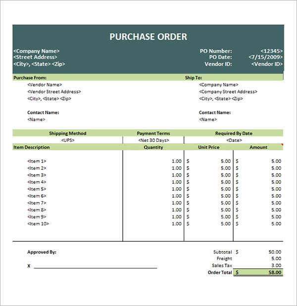 Free Purchase order Template Beautiful Purchase order Template 18 Download Free Documents In