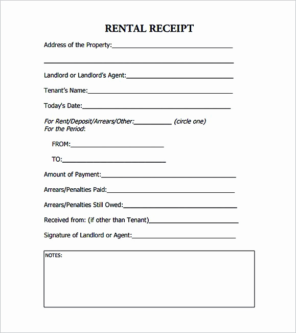 Free Rent Receipt Template Inspirational Rent Invoice Template