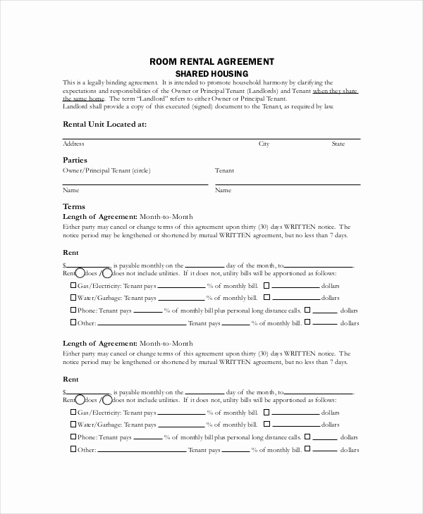 Free Rental Agreement Pdf Unique Basic Rental Agreement 15 Free Word Pdf Documents