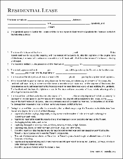 Free Rental Agreement Template Beautiful Residential Lease Agreement Template