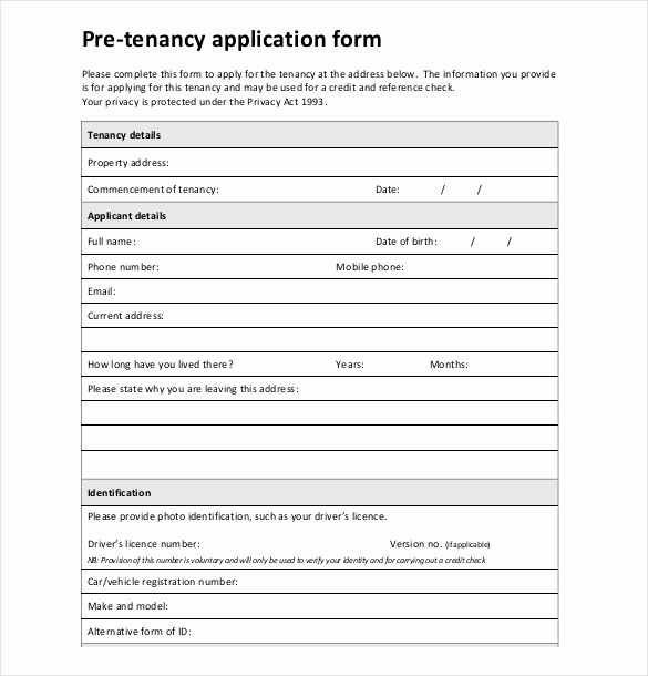 Free Rental Application form Best Of 13 Rental Application Templates – Free Sample Example