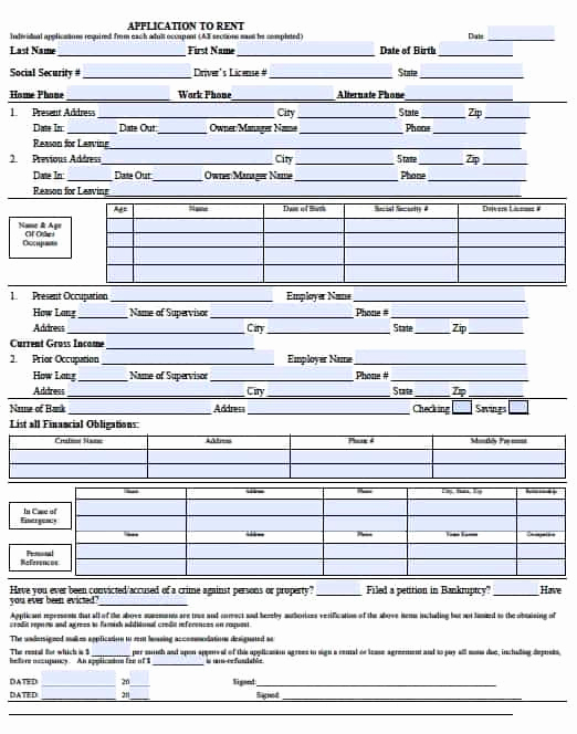 Free Rental Application Pdf Awesome Free Utah Rental Application form – Pdf Template