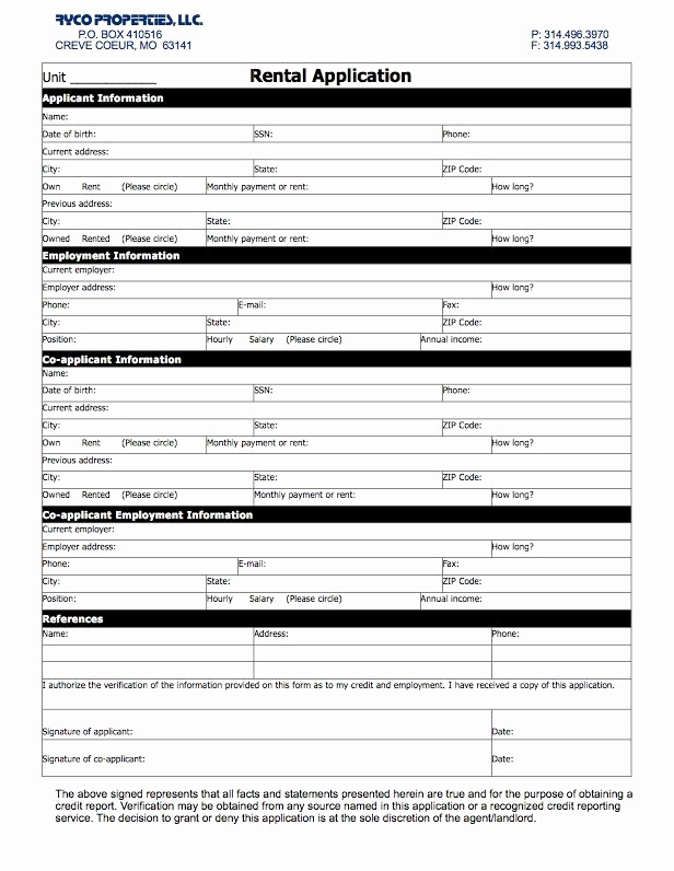 Free Rental Application Pdf Elegant Printable Sample Rental Application form Pdf form