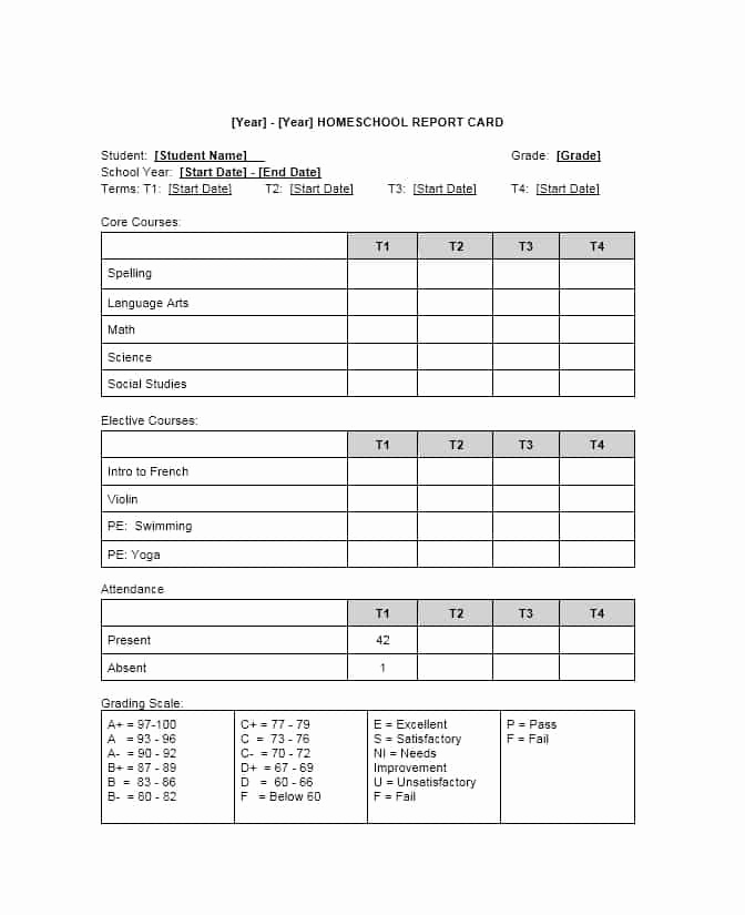 Free Report Card Template Awesome 30 Real &amp; Fake Report Card Templates [homeschool High