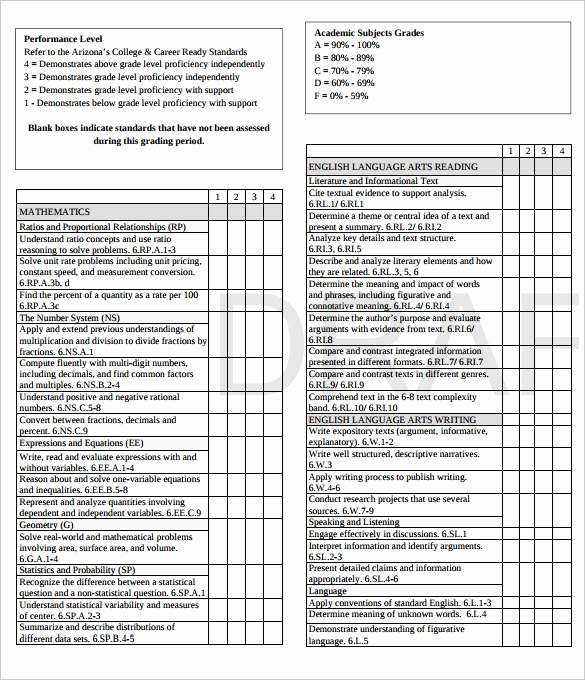 Free Report Card Template Awesome Report Card Template 28 Free Word Excel Pdf Documents