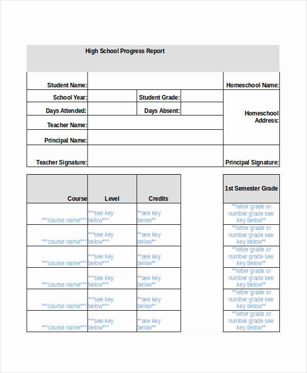 Free Report Card Template Luxury Report Card Template 33 Free Word Excel Documents