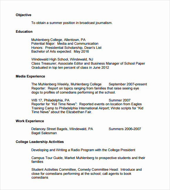 Free Resume Templates Pdf Beautiful College Resume Template Download Documents In Pdf Psd