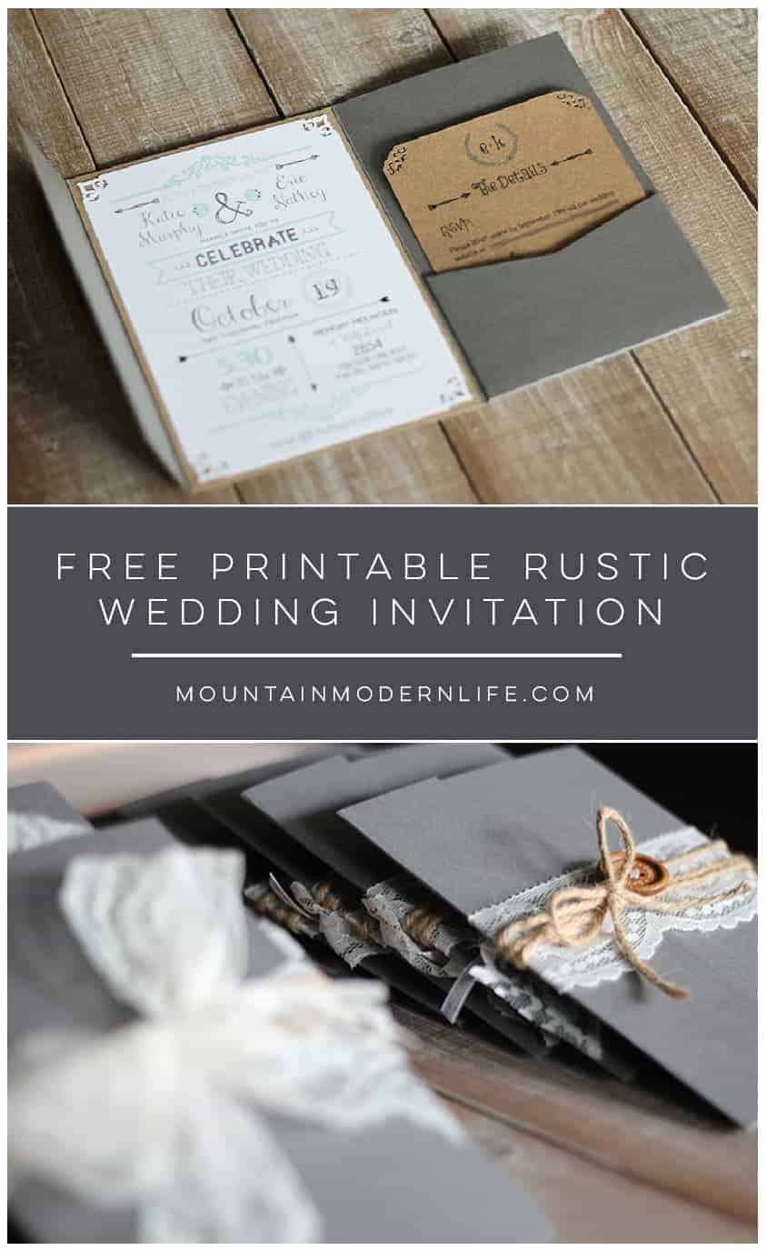 Free Rustic Wedding Invitation Templates New Free Wedding Invitation Template