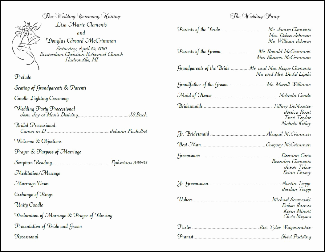 Free Sample Wedding Programs Templates Elegant Best S Of Layout Church Programs Printable