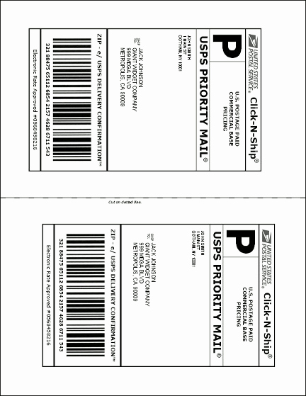 Free Shipping Label Template Unique Usps Shipping Label