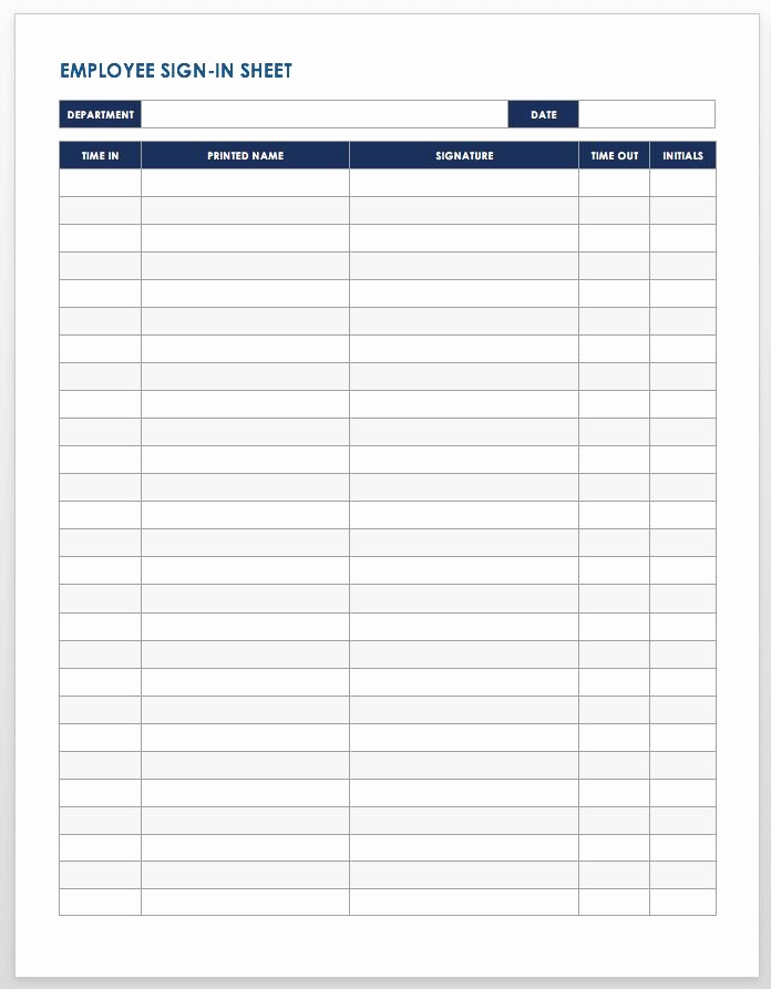 Free Sign In Sheet Template Fresh Free Sign In and Sign Up Sheet Templates