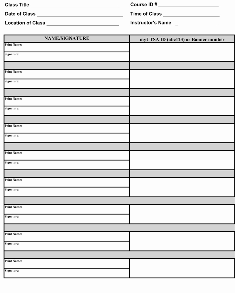 Free Sign In Sheet Template Fresh Sign In Sheet Template