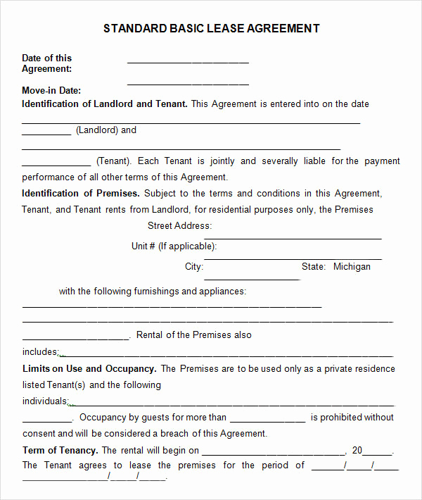 Free Simple Lease Agreement Lovely Leasing Agreement 7 Free Pdf Download