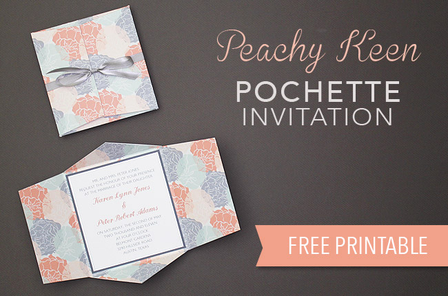 Free Wedding Invitation Printable Templates Awesome Free Wedding Invitation Printable Peachy Keen Pouchette