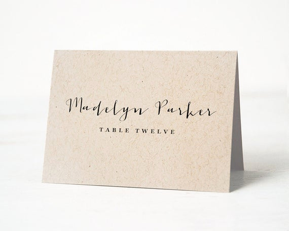 Free Wedding Place Card Template Fresh Printable Place Card Template Wedding Place Cards Escort