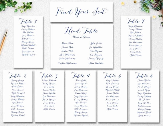 Free Wedding Seating Chart Template Awesome Wedding Seating Chart Template Instant Download