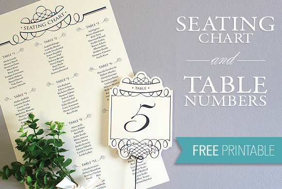 Free Wedding Seating Chart Template Inspirational Printable Seating Chart &amp; Table Number Template