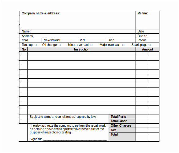 Free Work order Template Unique 16 Work order Templates Word Google Docs