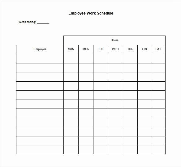 Free Work Schedule Template Luxury Employee Schedule Template Beepmunk