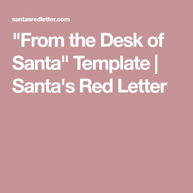 letter from santa template