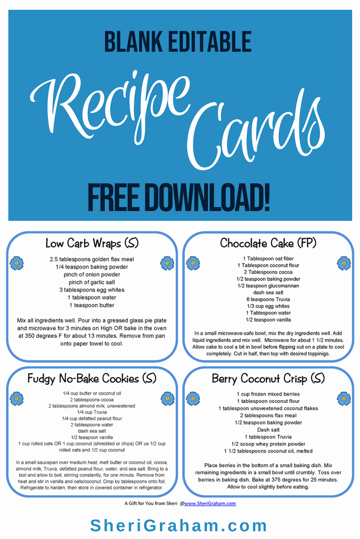 Full Page Recipe Template Editable Lovely Blank Editable Recipe Cards 1 2 &amp; 4 Card Versions Free