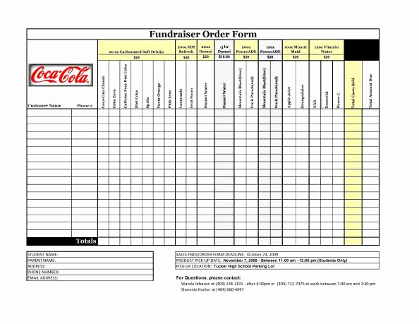 Fundraising order form Templates Awesome Fundraiser order Templates Word Excel Samples