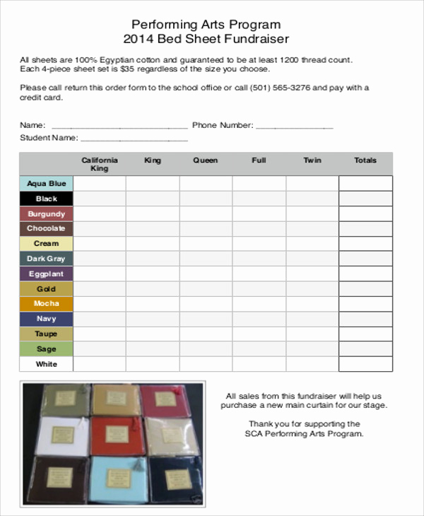 Fundraising order form Templates Best Of 9 Sample Fund Raiser order forms