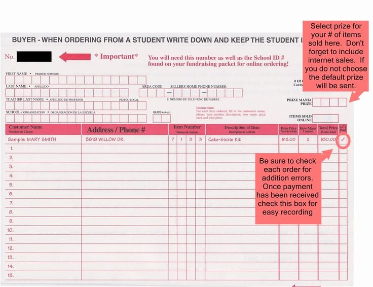 Fundraising order form Templates Best Of Printable Fundraising order form Template
