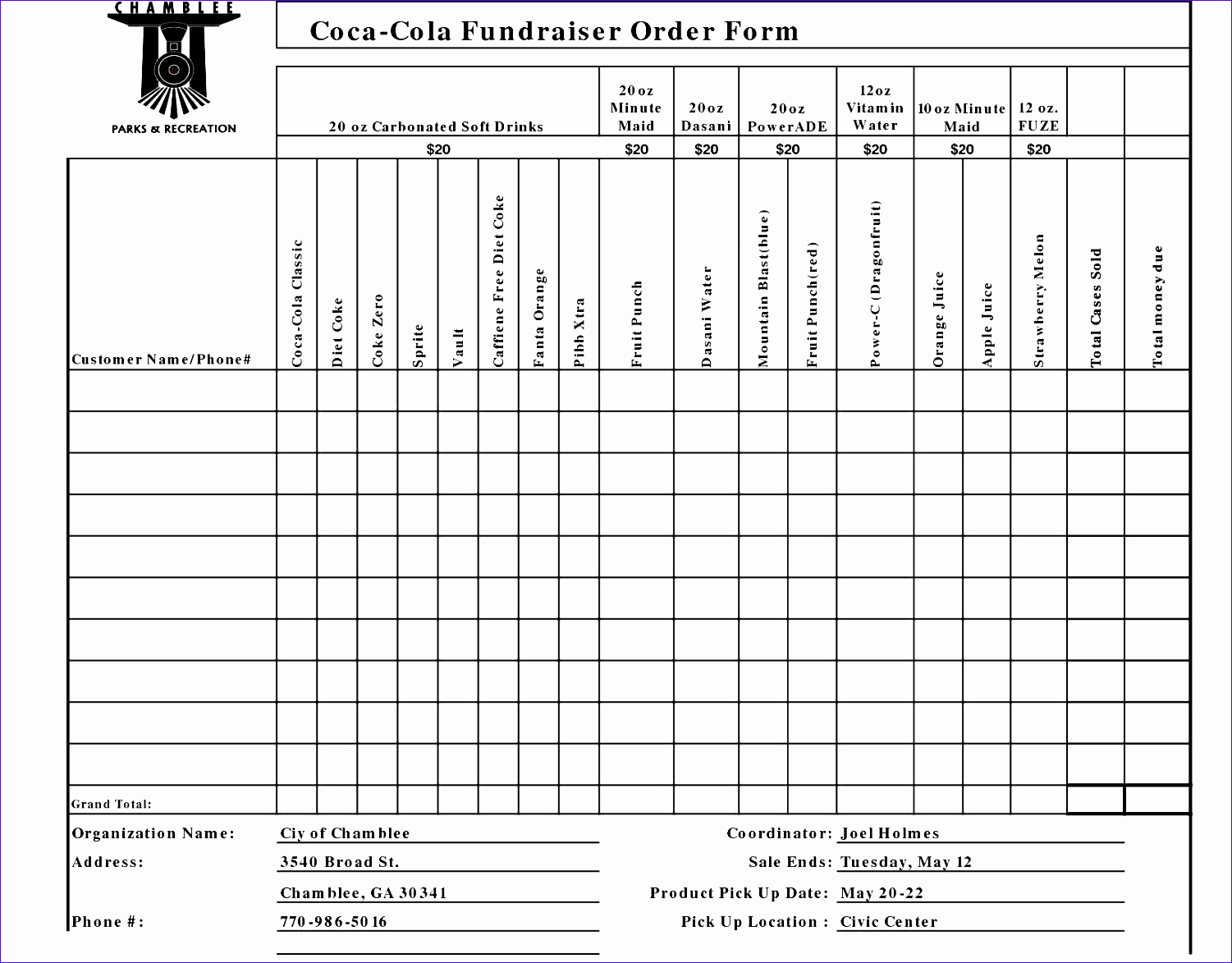Fundraising order form Templates Lovely 6 Fundraising Template Excel Exceltemplates Exceltemplates