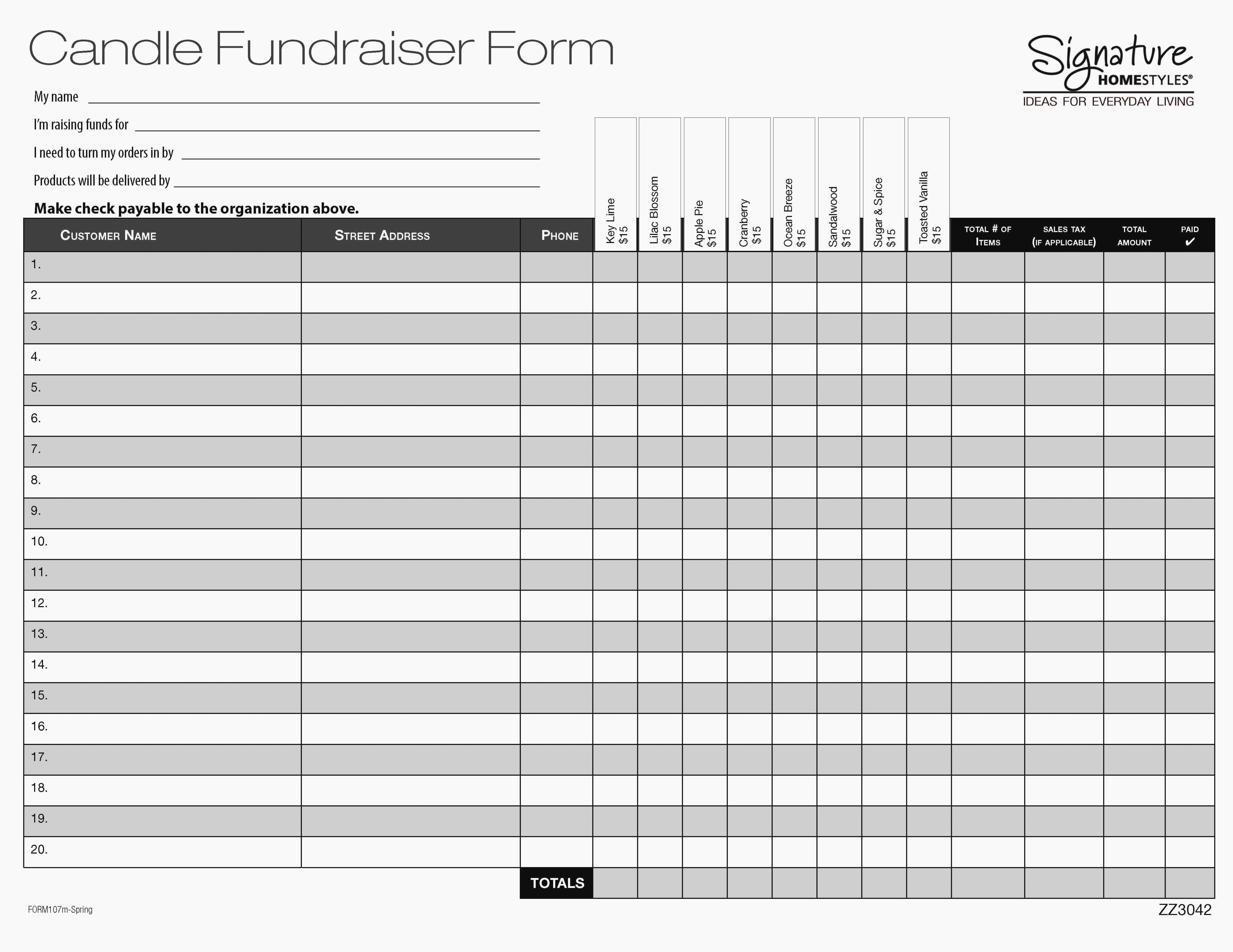 Fundraising order form Templates Luxury 12 Ideas to organize Your Own Fundraiser