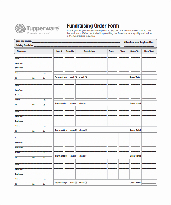 Fundraising order form Templates New Fundraiser order form Template