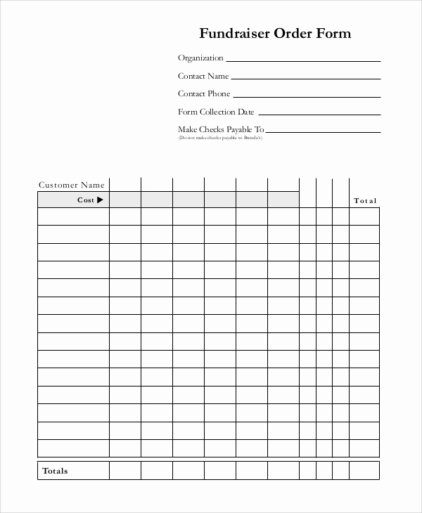 Fundraising order form Templates Unique 10 Sample order forms