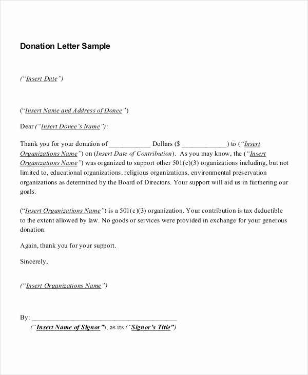 Fundraising Thank You Letter Beautiful Donation Thank You Letter 6 Free Word Pdf Documents