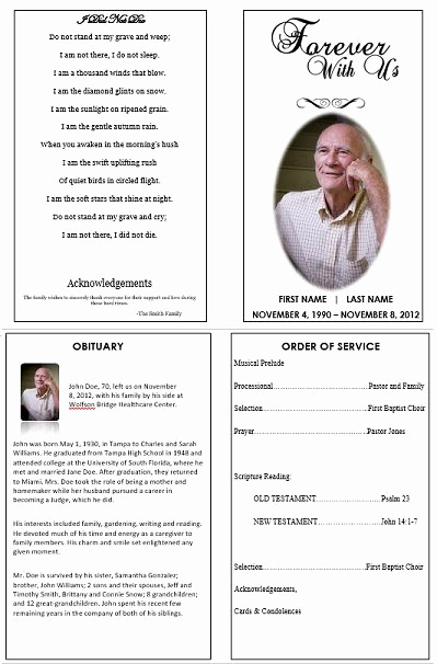 Funeral Service Program Template New 1000 Images About Printable Funeral Program Templates On