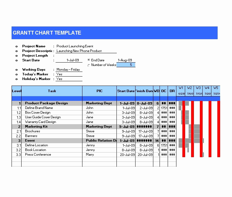 Gantt Chart Template Word Unique 37 Free Gantt Chart Templates Excel Powerpoint Word