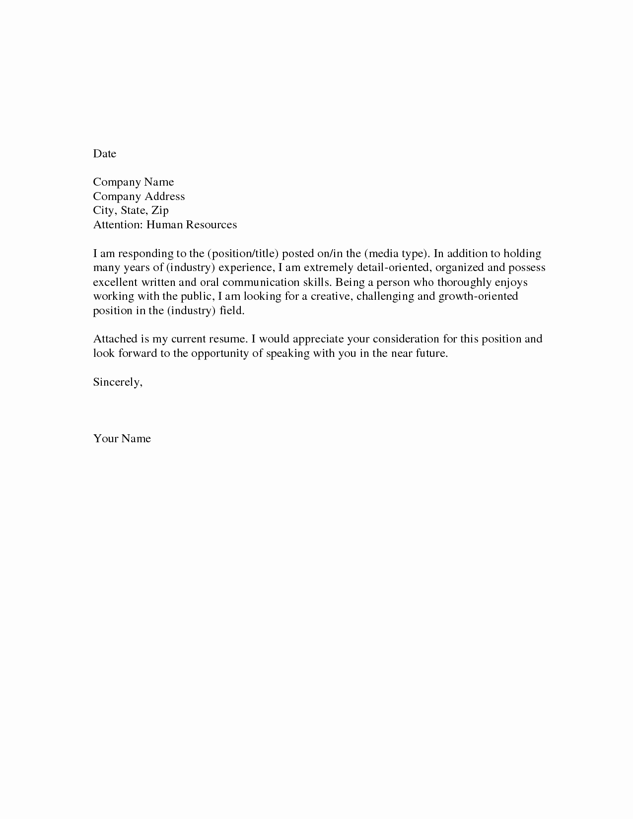 General Cover Letter Examples Best Of General Cover Letter