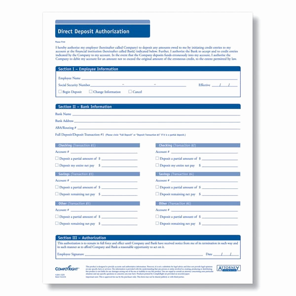 Generic Direct Deposit form Awesome 5 Generic Direct Deposit form Templates formats