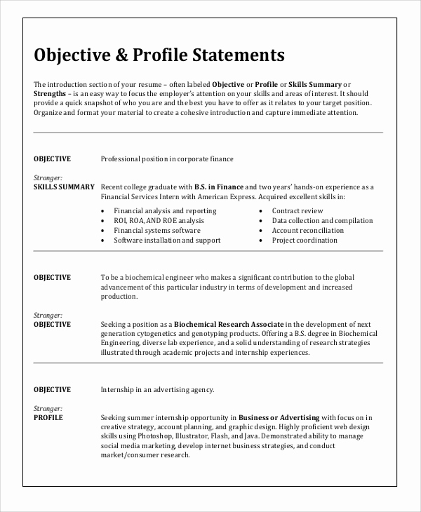 Generic Objective for Resume Best Of 6 Resume Objective Samples