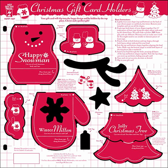 Gift Card Holder Template Inspirational Christmas Gift Card Holders Template This Easy to Use 12