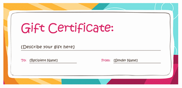 Gift Card Template Word Awesome Gift Certificate Template Word