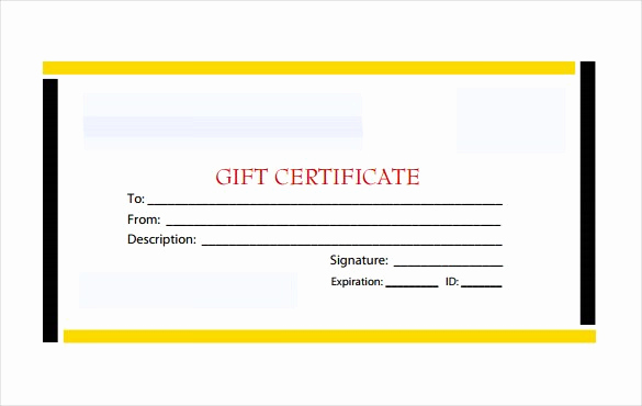 Gift Certificate Template Pdf Awesome 30 Blank Gift Certificate Templates Doc Pdf