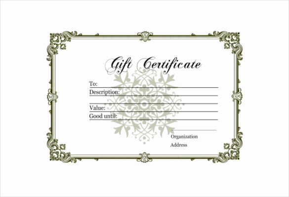 Gift Certificate Template Pdf Lovely 30 Blank Gift Certificate Templates Doc Pdf